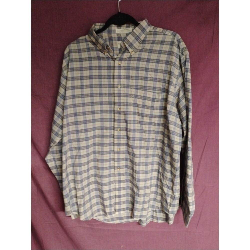 Arrow Tournament Plaid Long Sleeve Button Down Shirt Mens XL Multicolor